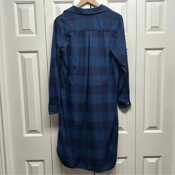 Grayson Frank & Eileen Hero Midi Dress Blue Flannel Check Plaid Size 2 (small) - Picture 9 of 14